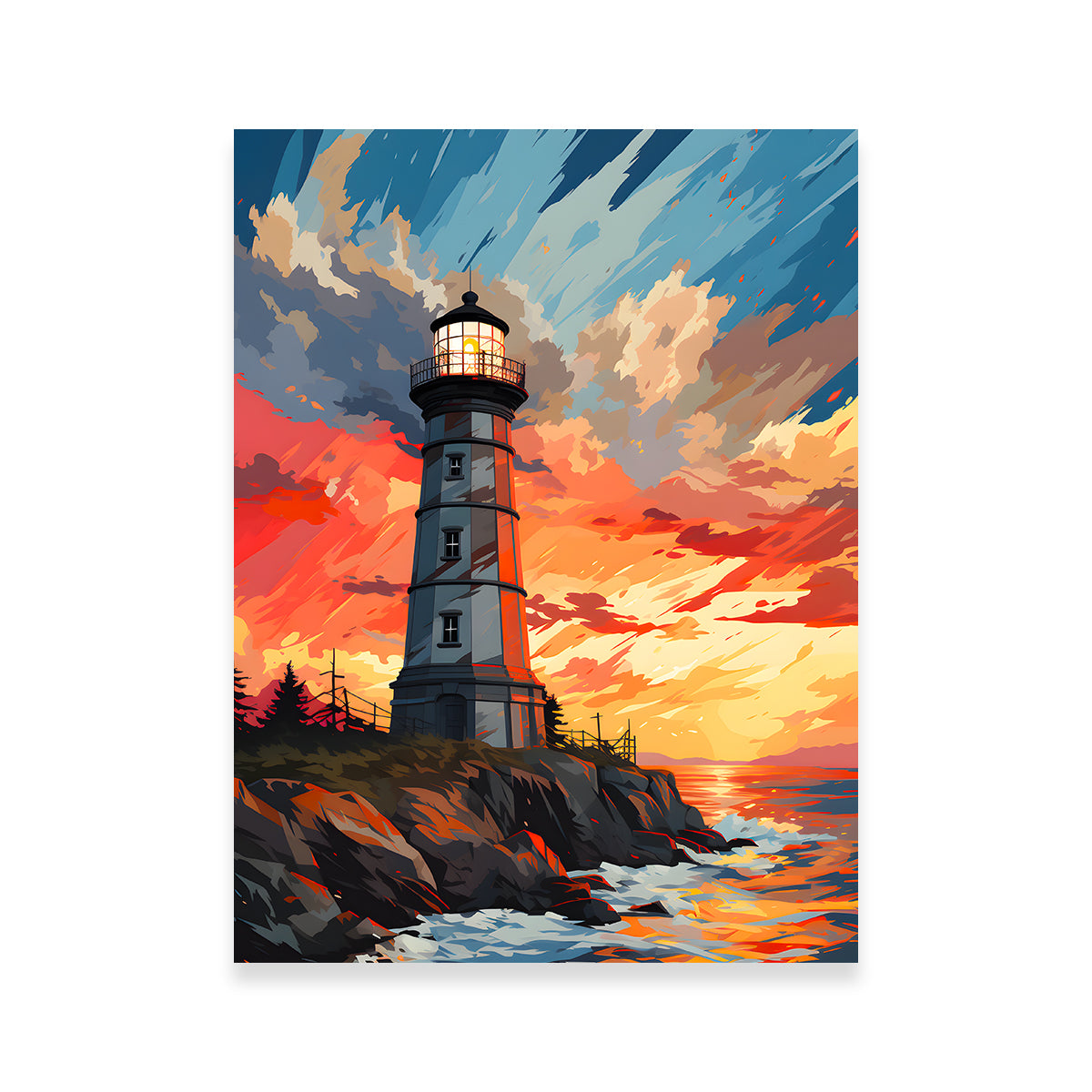 Stunning Scotland - Corsewall Lighthouse Wall Art by Valth Graphics