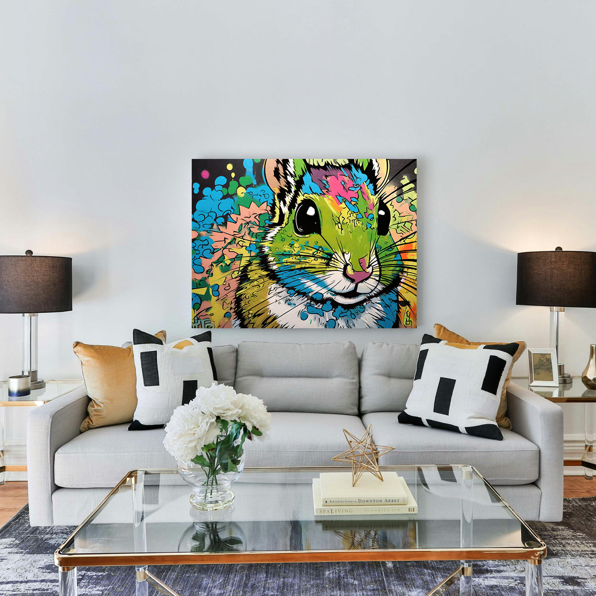 Unique Chipmunk Graffiti Wall Art by Stephen Chambers