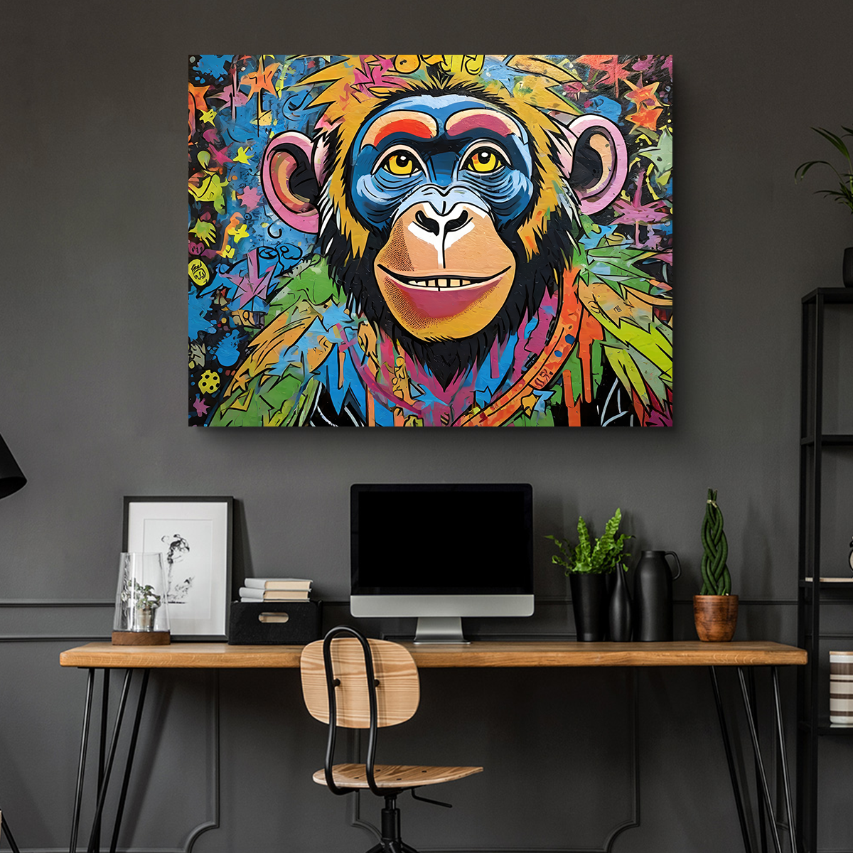 Chimp Graffiti Wall Art - Stunning Stephen Chambers Creation