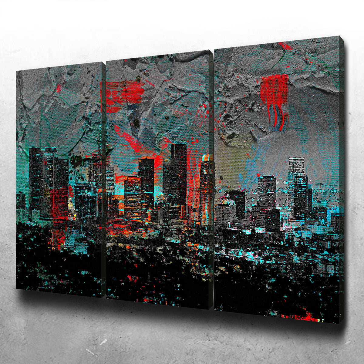 Stunning Abstract Los Angeles Skyline Wall Art for Home Decor