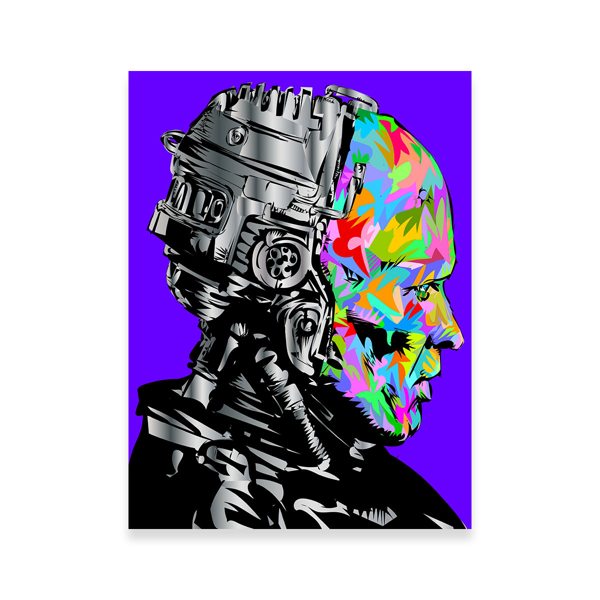 Stunning Robo Cop Color Wall Art for Home Decor