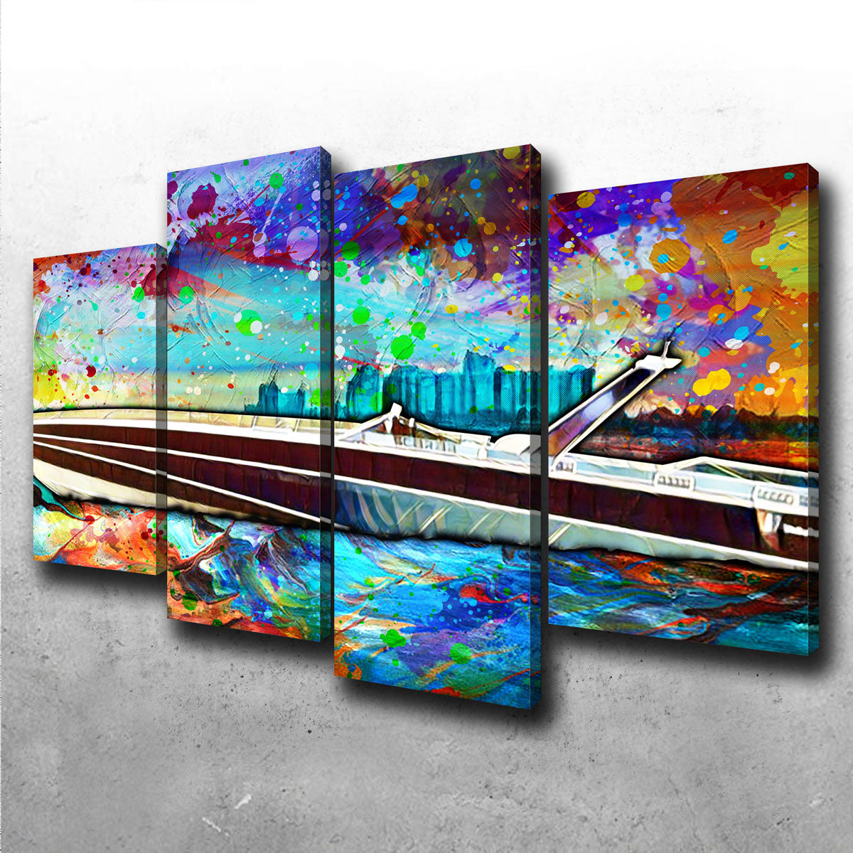 Stunning Abstract Miami Vice Scarab Wall Art for Unique Home Decor