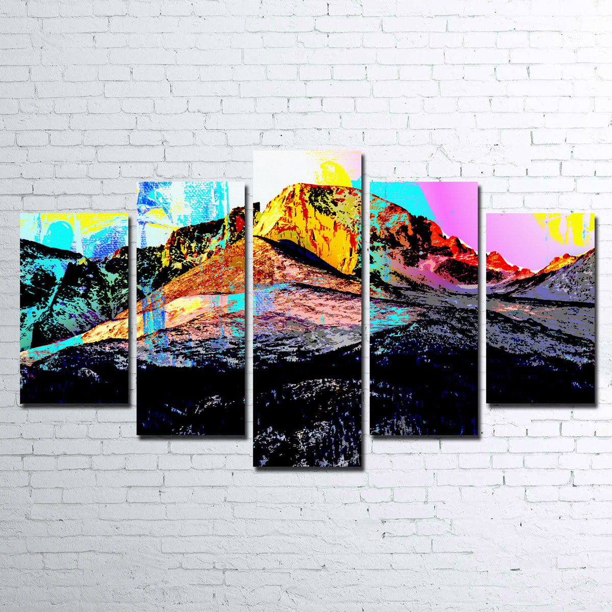 Stunning Abstract Longs Peak Wall Art for Home Decor