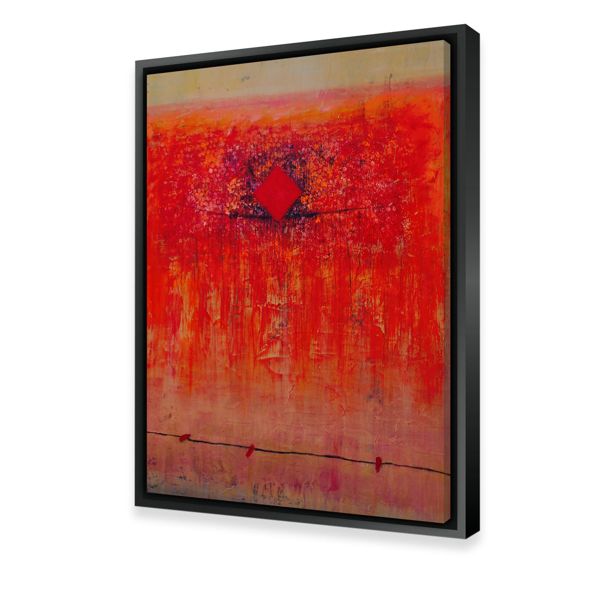 Gorgeous Red Diamond Wall Art by Peggy Hinaekian