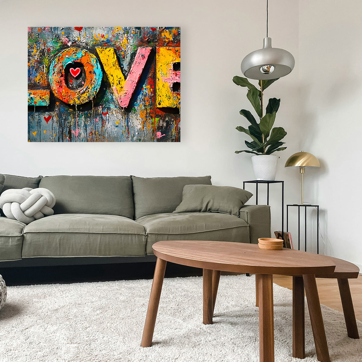 Enchanting Love Graffiti Wall Art for Stunning Decor