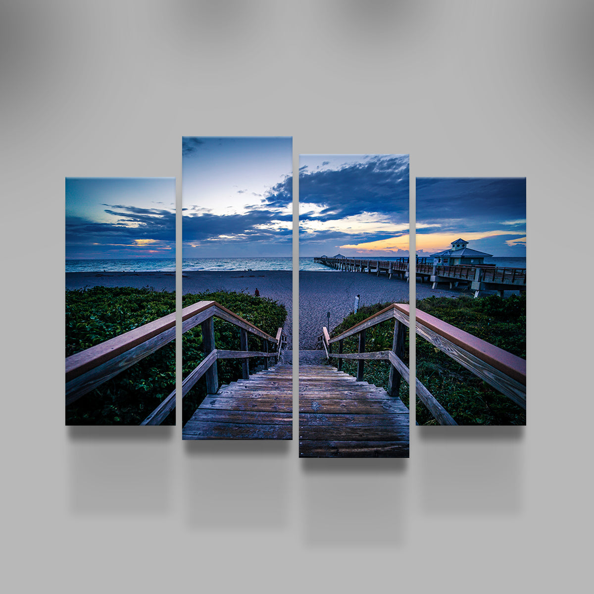 Stunning Steps to Juno Beach Pier Wall Art by Charity Dos Santos