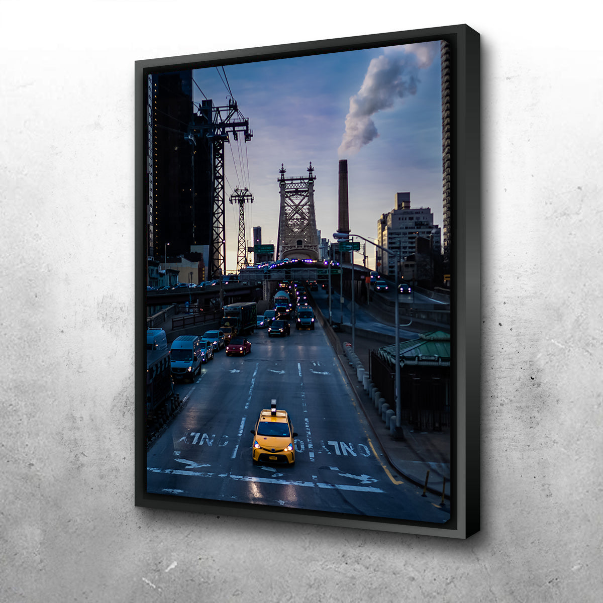 Stunning Queensboro Bridge Yellow Cab Wall Art for Home Decor