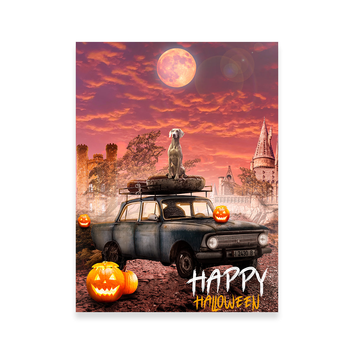 Festive Happy Halloween Wall Art - Ideal Decor for Spooky Season