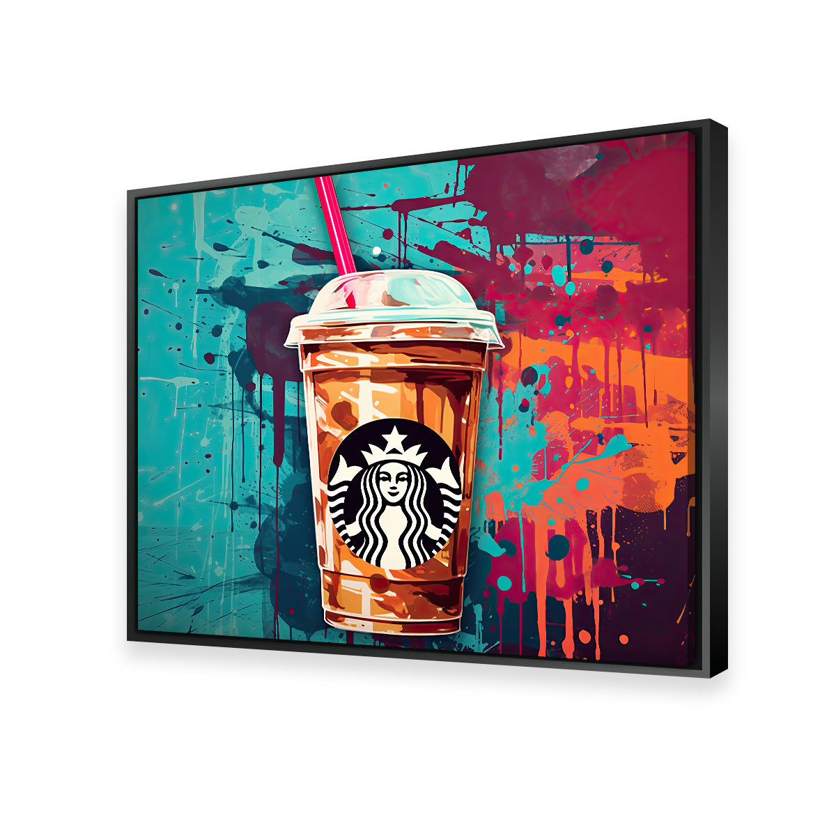 Unique Starbucks Coffee Warhol-inspired Wall Art by Ralph & Laura Design