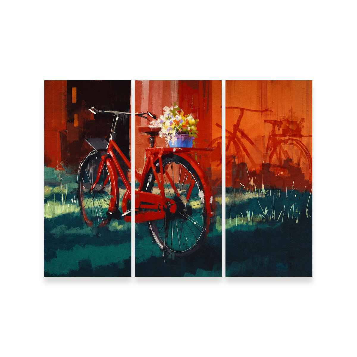 Exquisite Vintage Bicycle Wall Art Painting