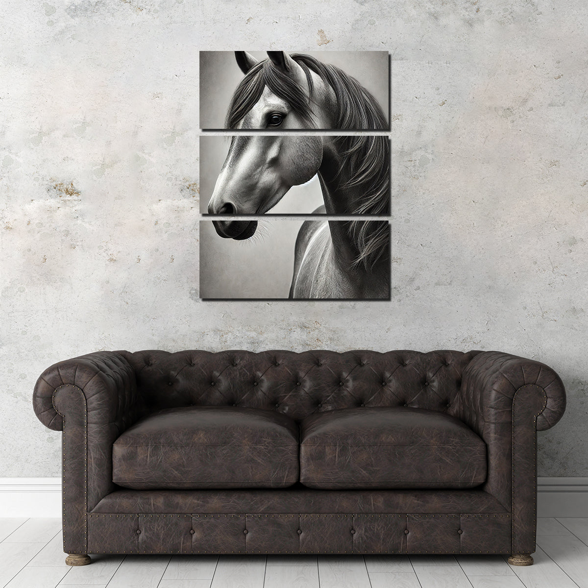Stunning Grayscale Quarter Horse Wall Art for Your Home Decor