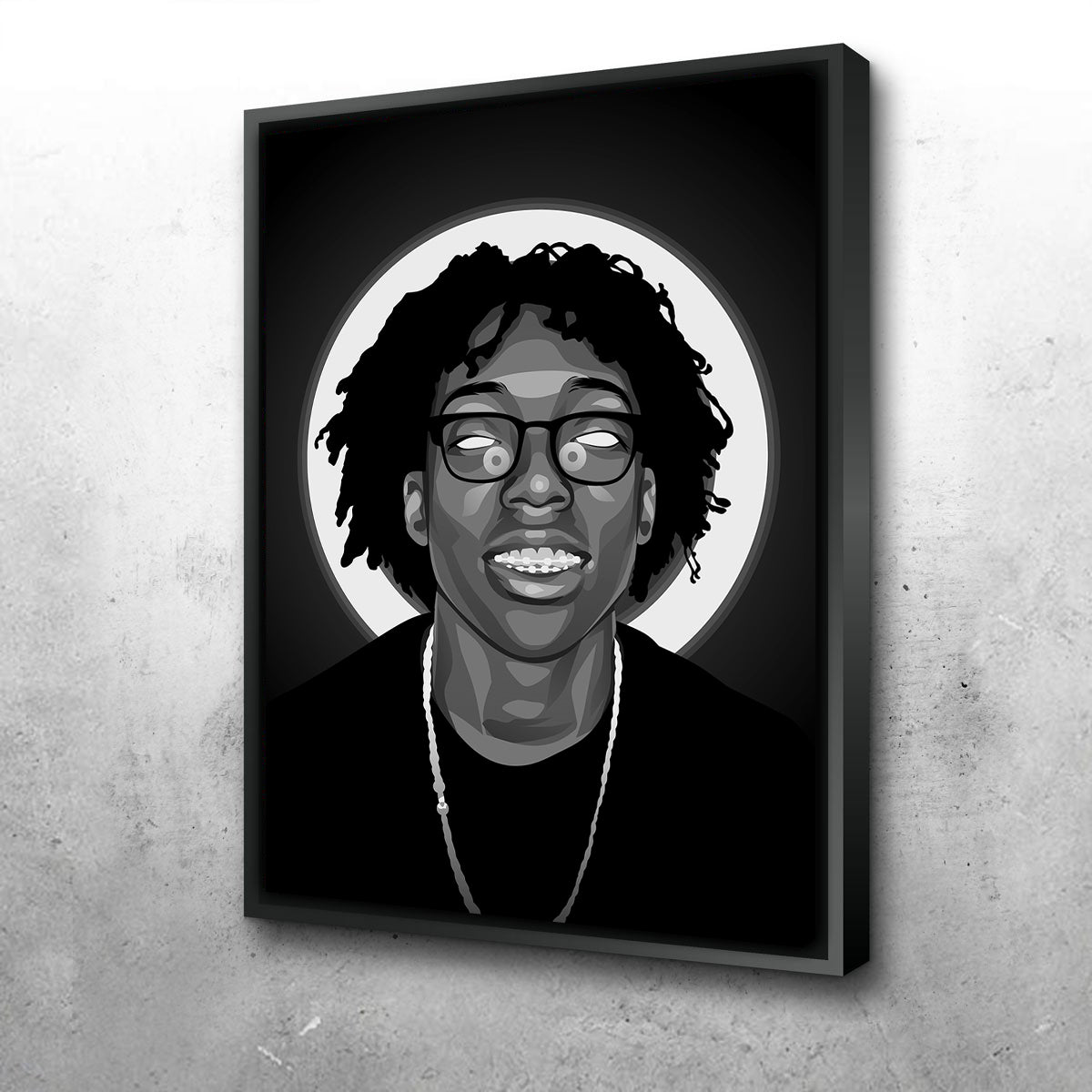 Eye - catching Grayscale Lil Tecca Wall Art for Your Space