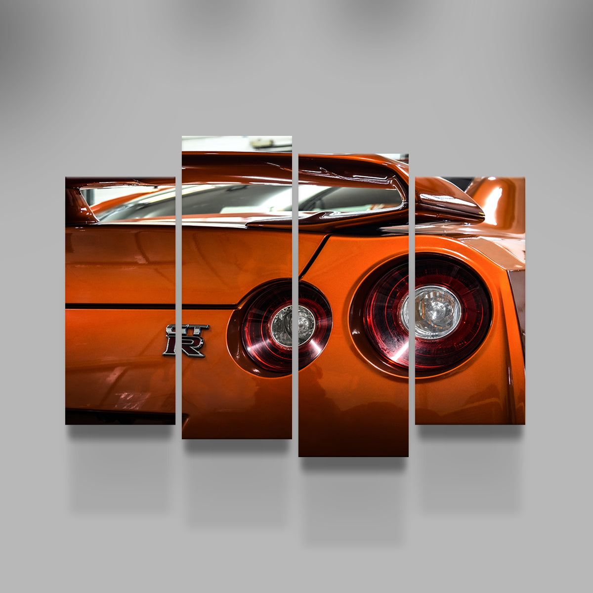 Stunning Orange Nissan GTR 3 Wall Art for Car Enthusiasts