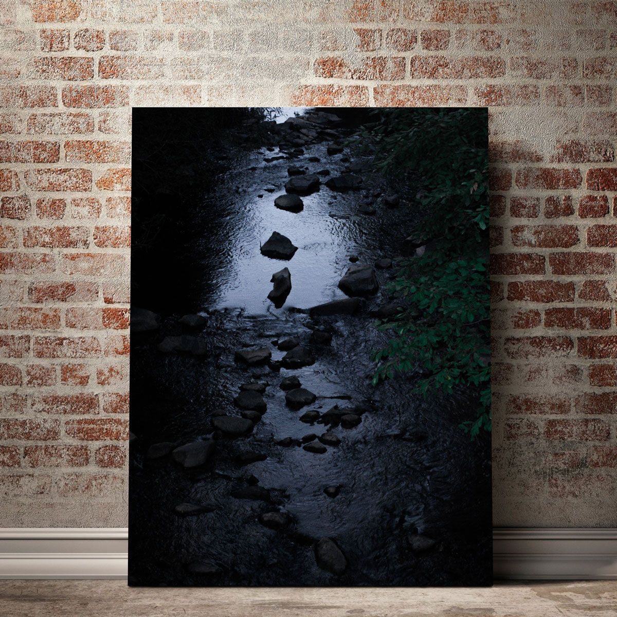 Stunning Black River Wall Art by Samejrich