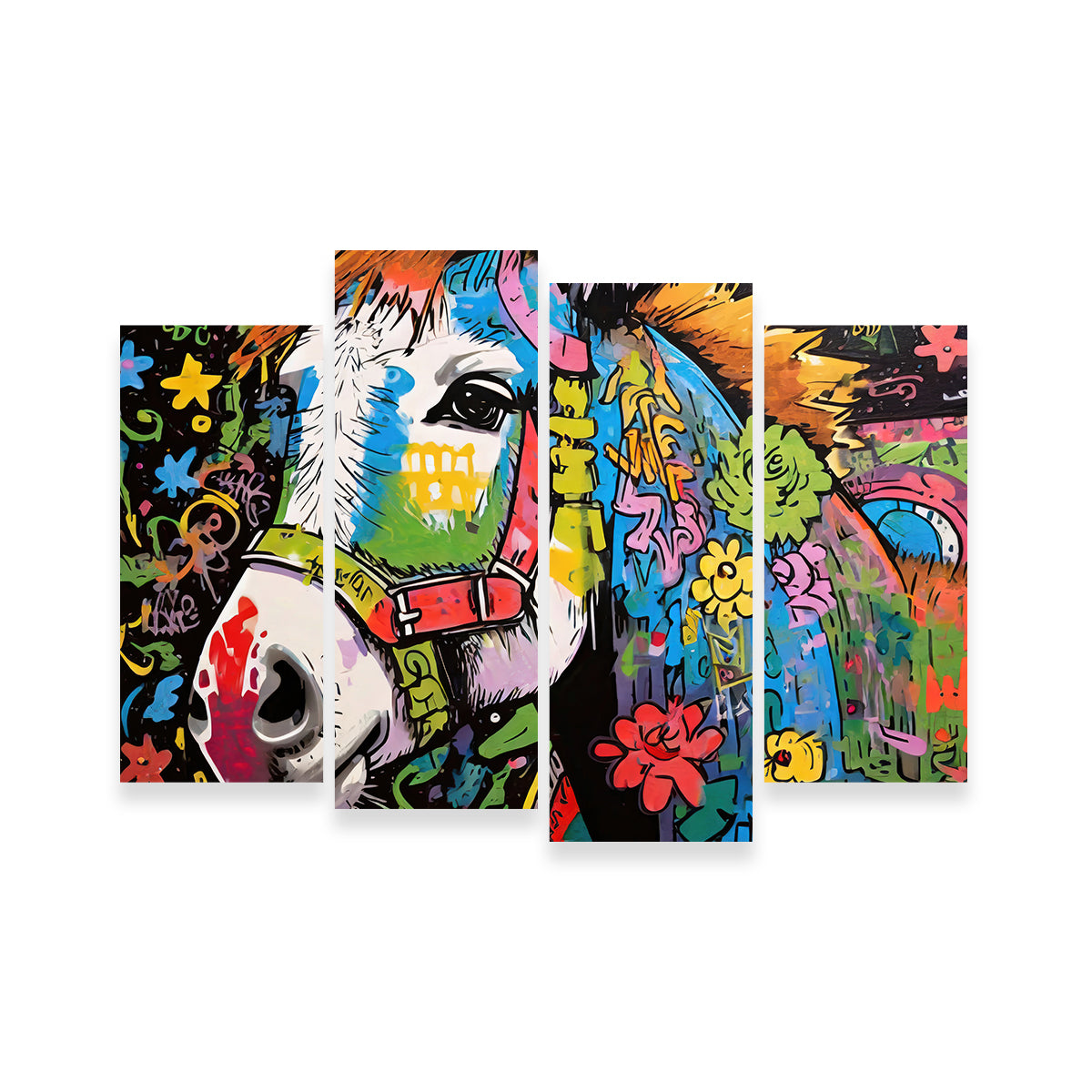 Unique Donkey Graffiti Wall Art by Stephen Chambers