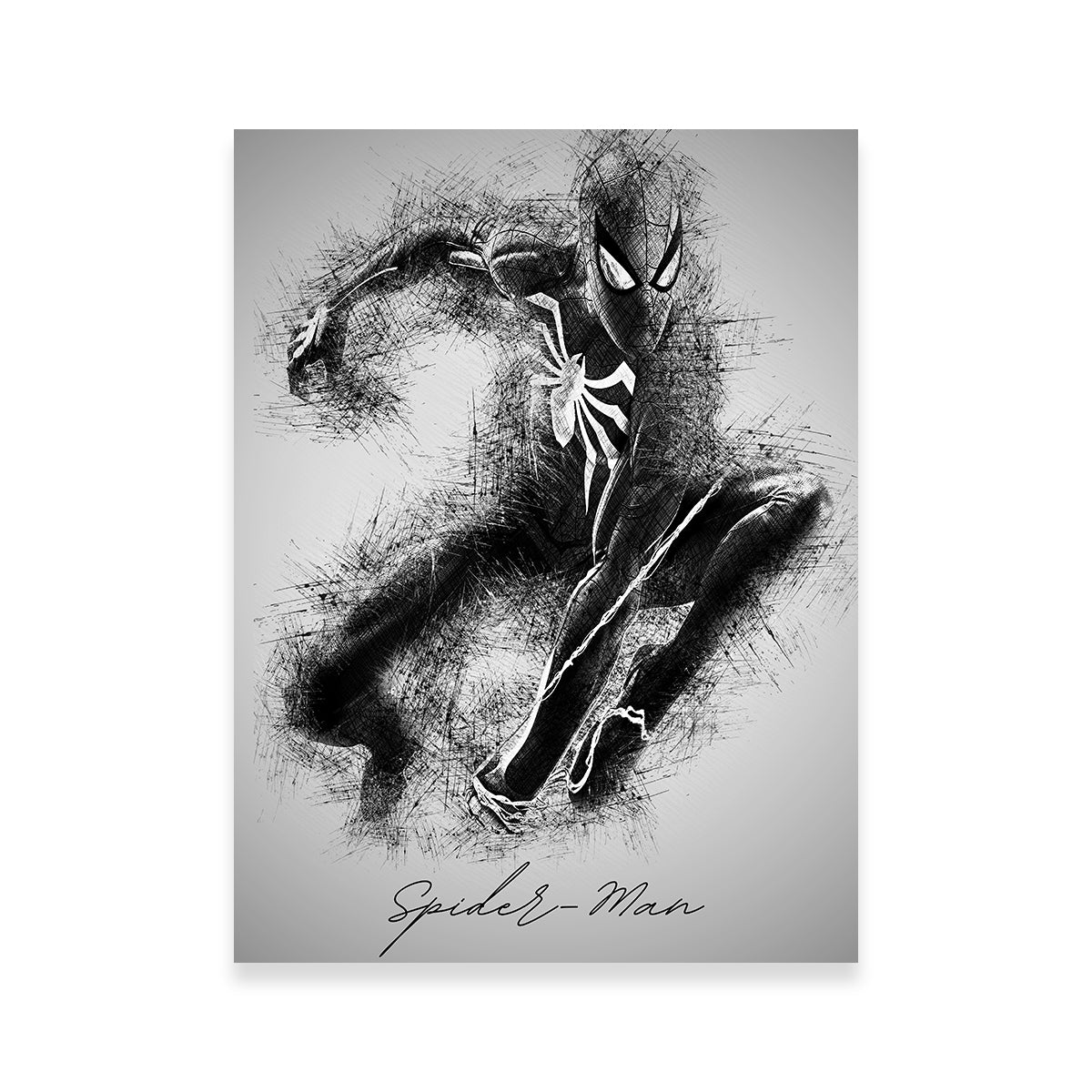 Stunning Spider - Man Sketch Wall Art for Your Home Decor