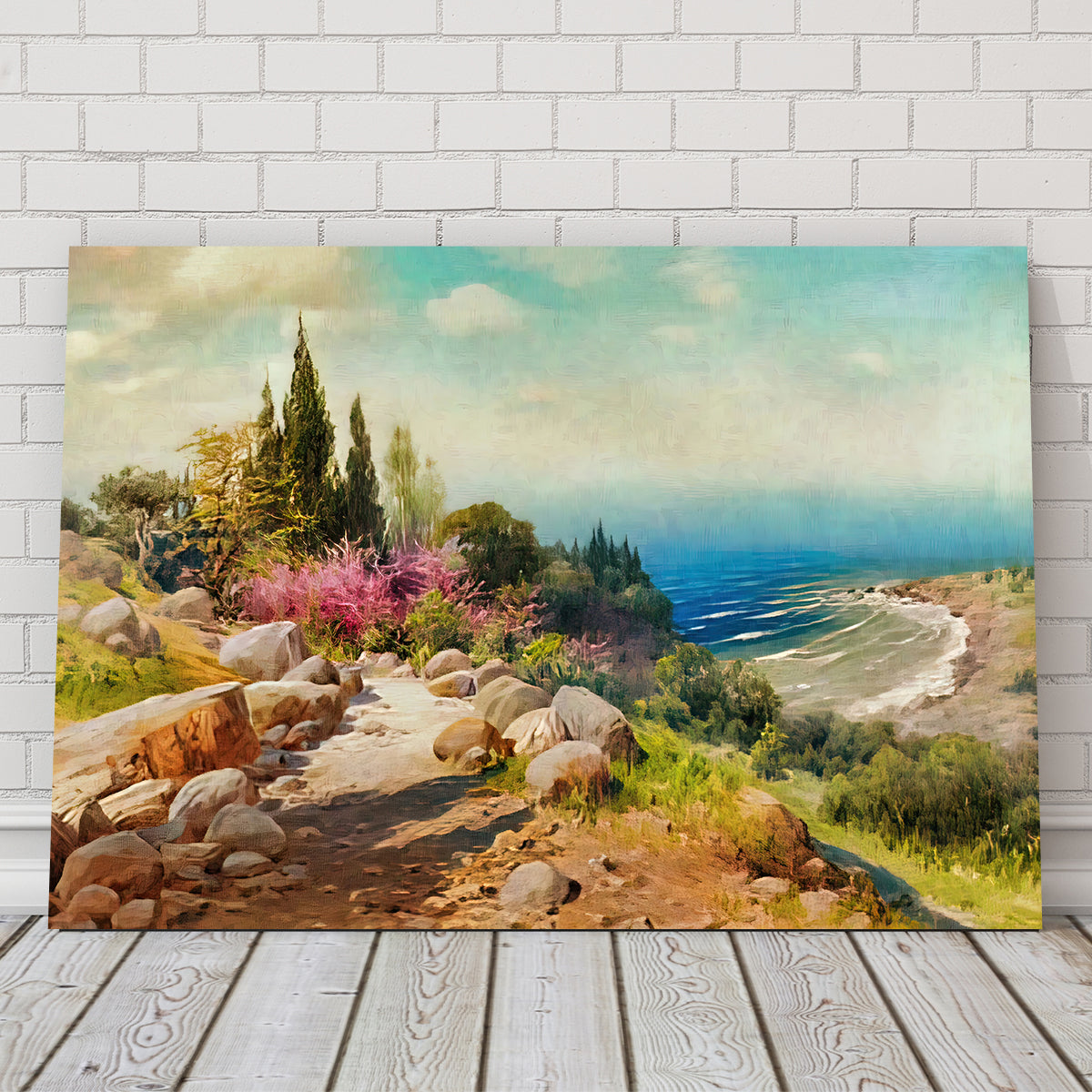 Exquisite 'A Walk to the Seashore' Wall Art by Denise Dundon