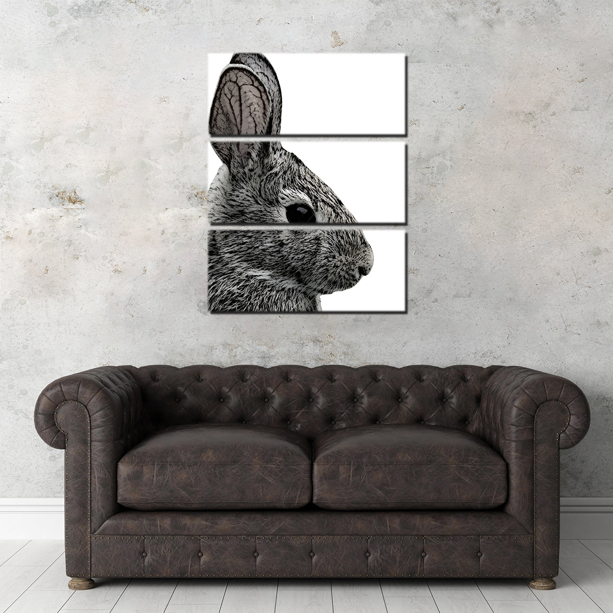 Exquisite Rabbit Sketch Wall Art by Lawisi