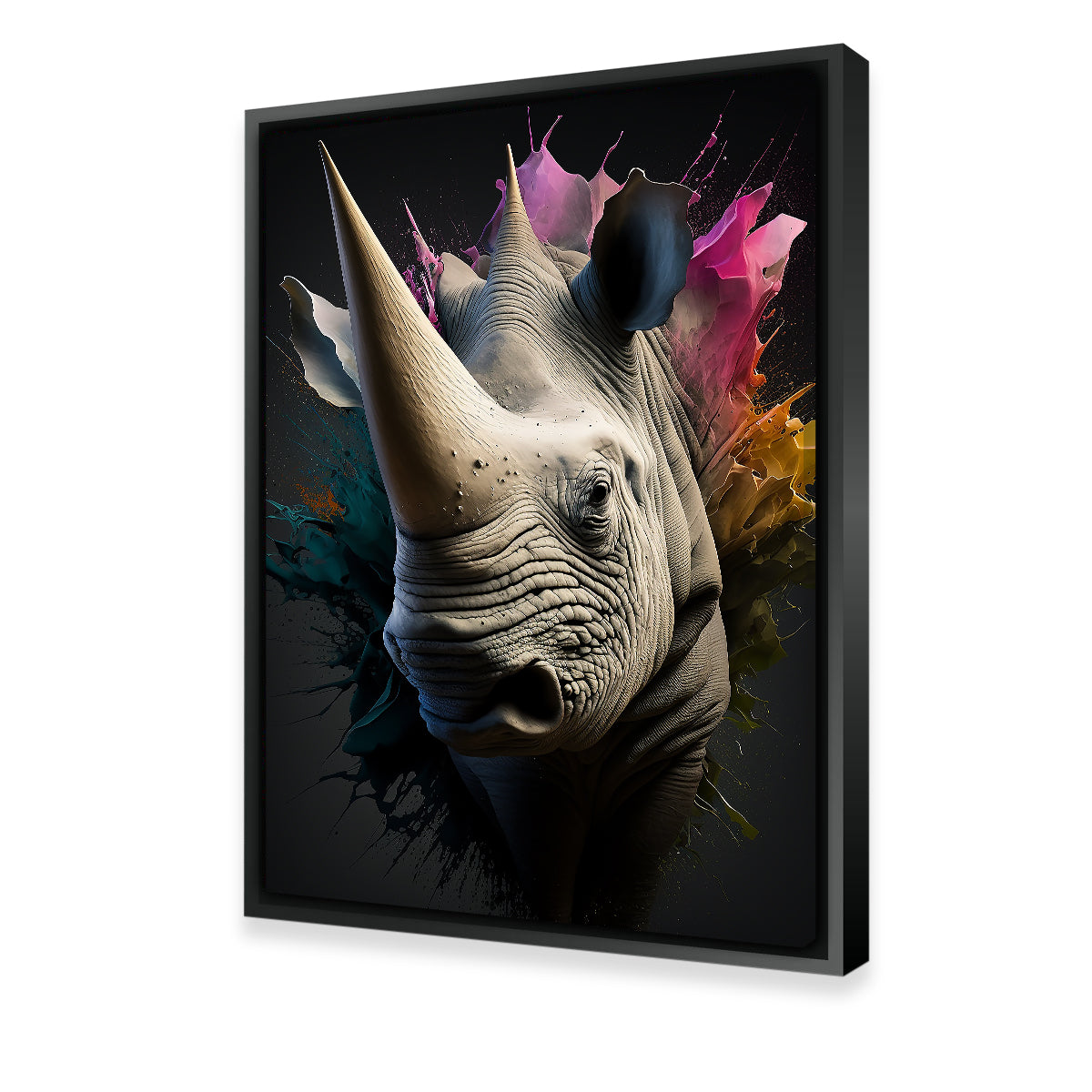 Stunning Rhinoceros Portrait Wall Art by Jennifer Hotai