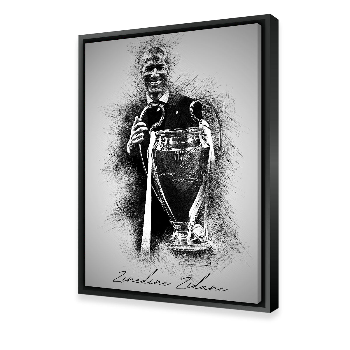 Stunning Zinedine Zidane Wall Art for Soccer Fans