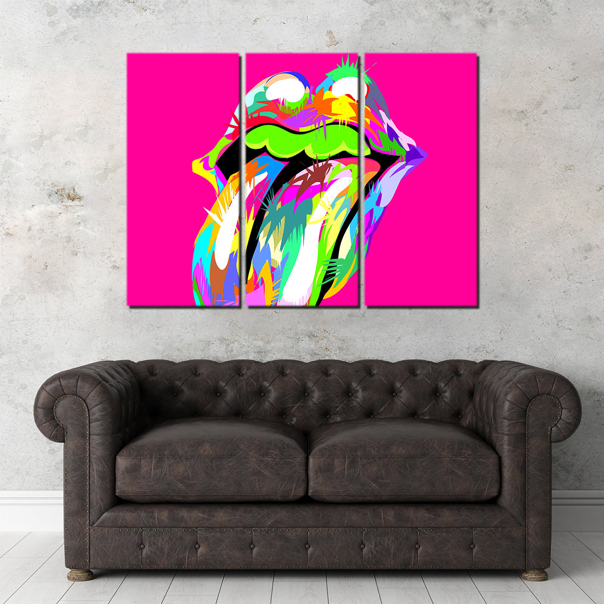 Cool Rolling Mouth Swag Wall Art for Stunning Decor