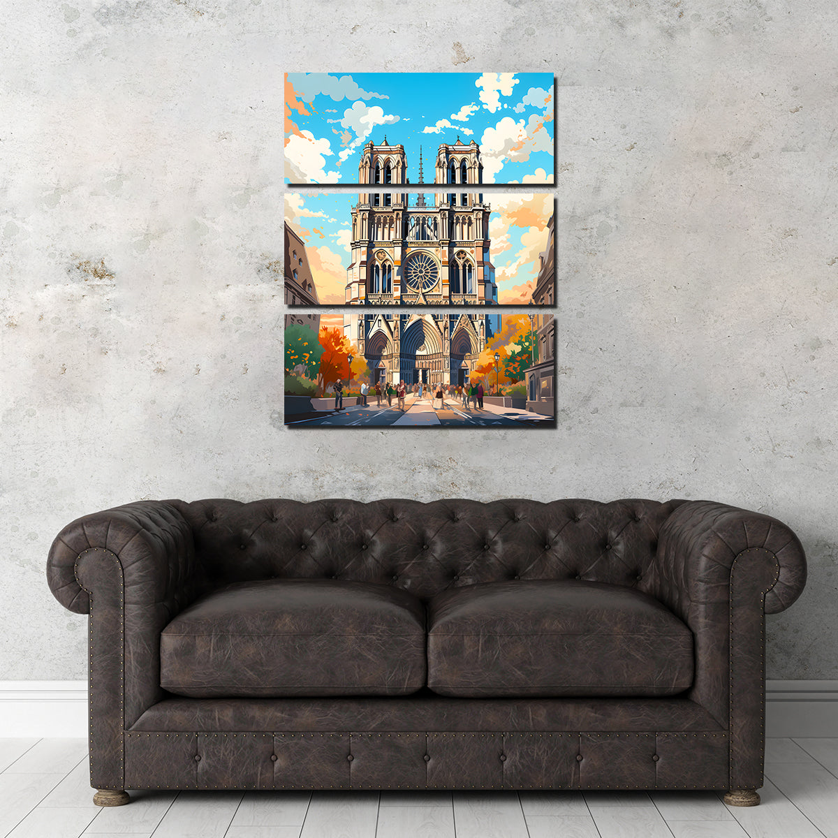 Stunning France - Notre Dame Cathedral Wall Art by Valth Graphics