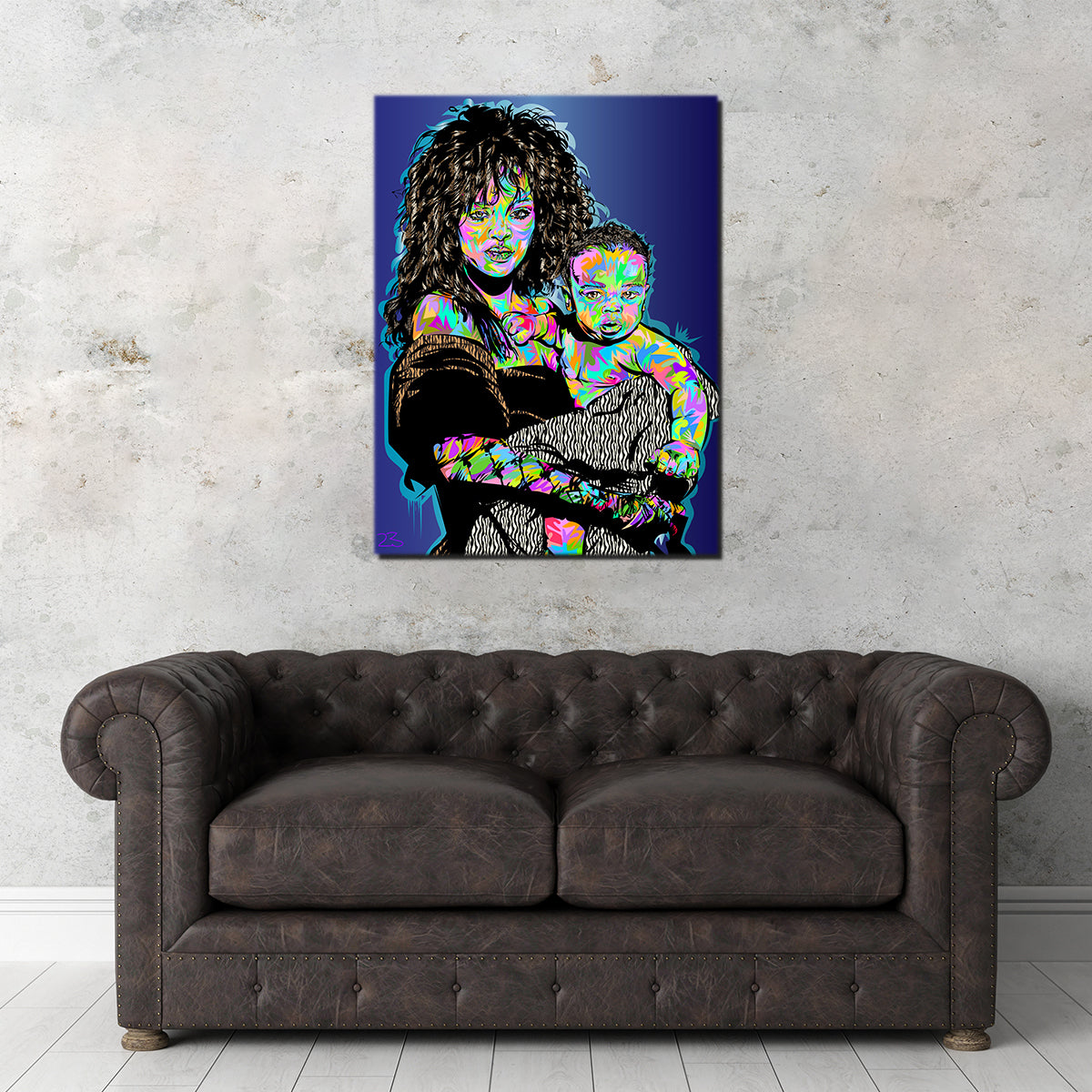 Stunning Rihanna and Child Wall Art for Your Home Decor