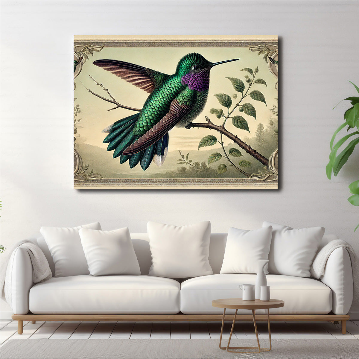 Stunning JJ Audubon's Style Hummingbird Print Wall Art for Home Decor