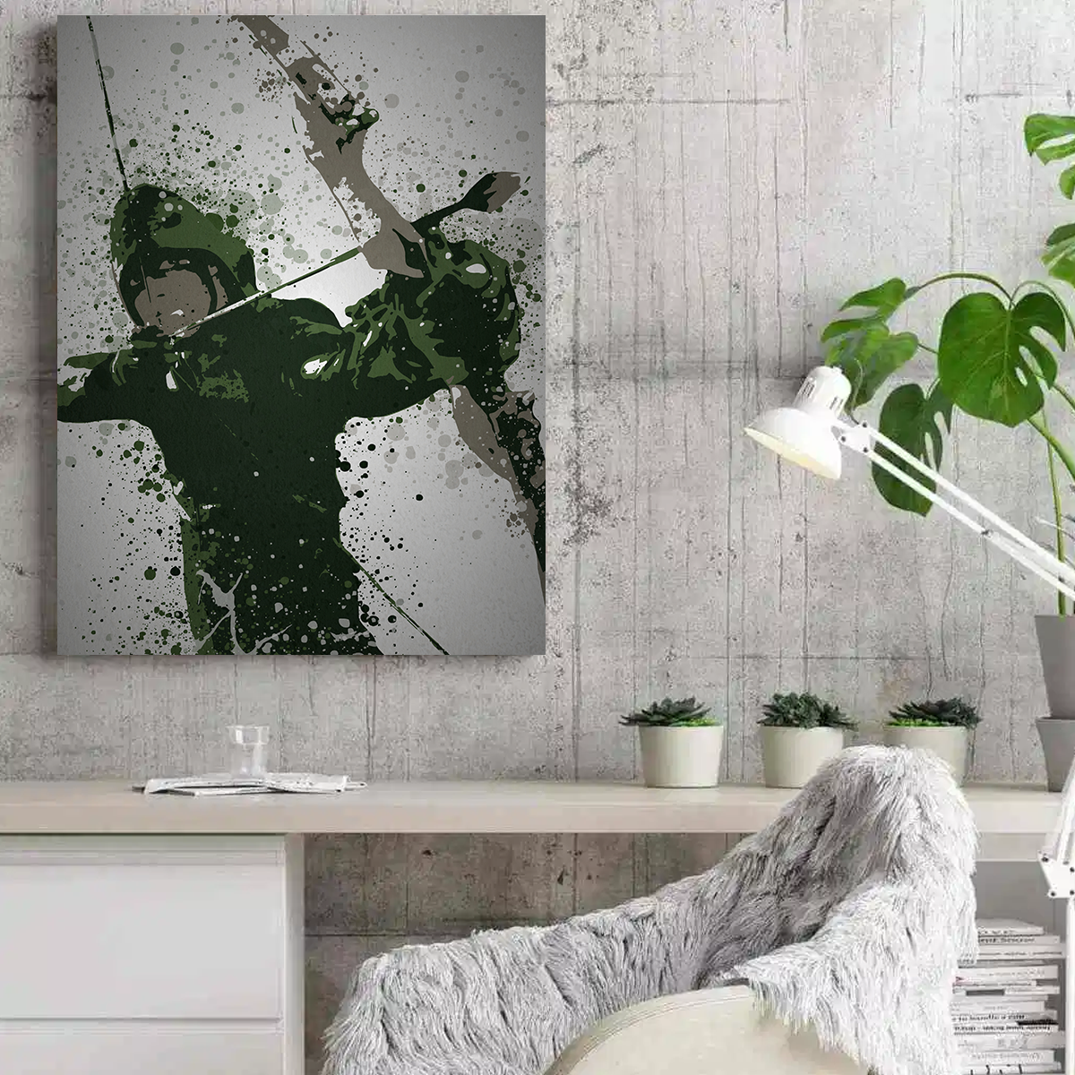 Stunning Emerald Archer Wall Art - Ideal for Home Decor