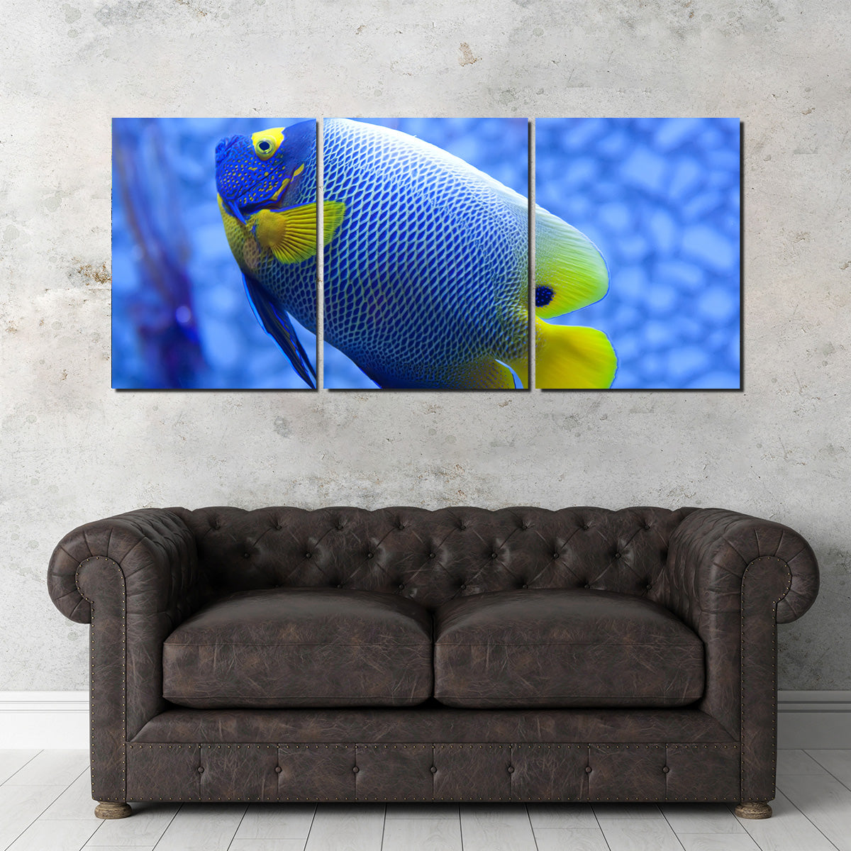 Vibrant Blue and Yellow Tropical Fish Wall Art for Stunning Home Decor