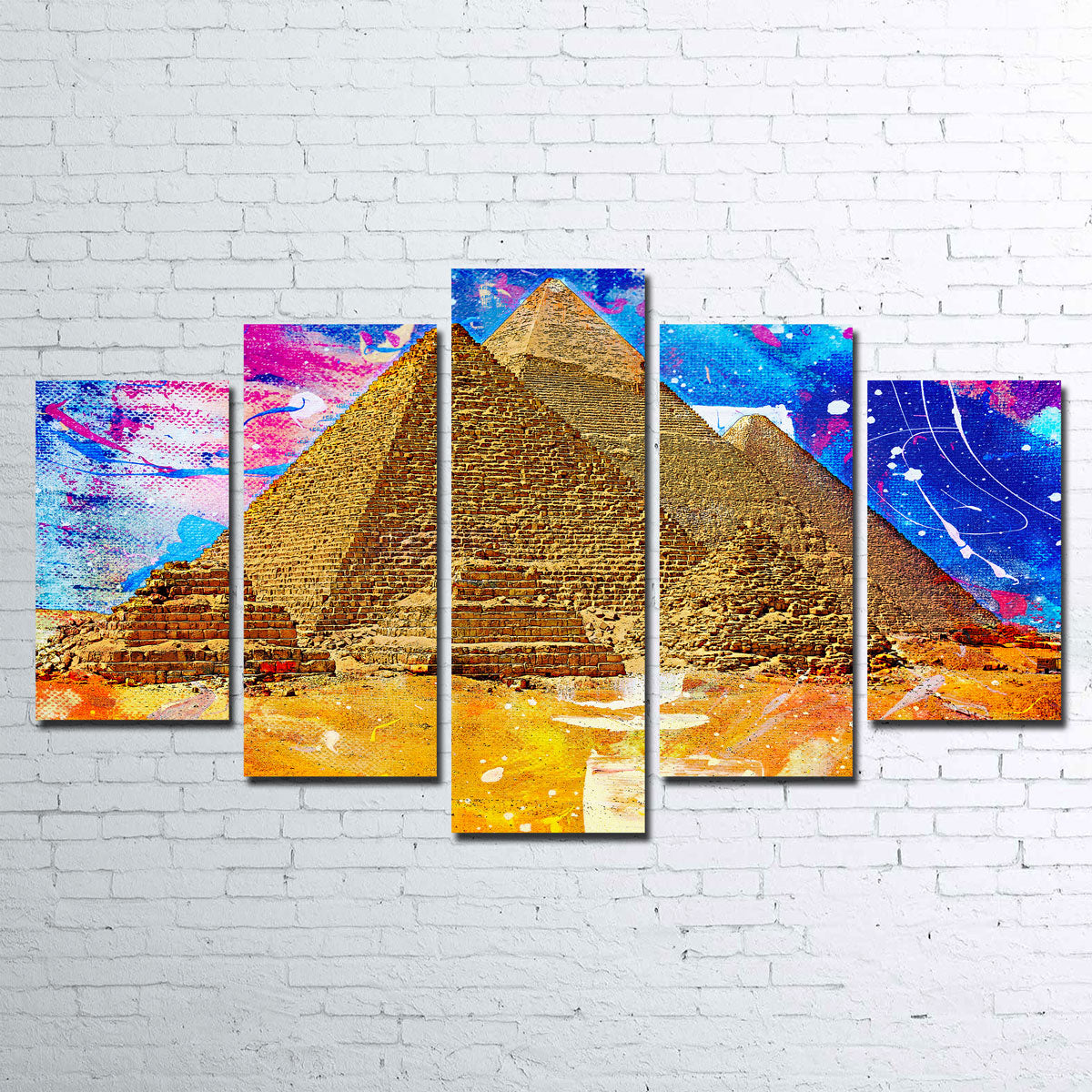 Stunning Egypt Pyramids Abstract Wall Art for Your Home Decor