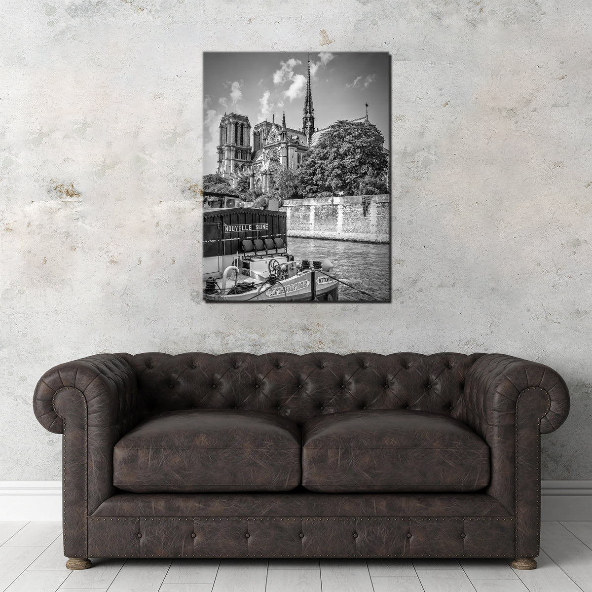 Exquisite Paris Cathedral Notre Dame & Seine Riverside Wall Art by Melanie Viola