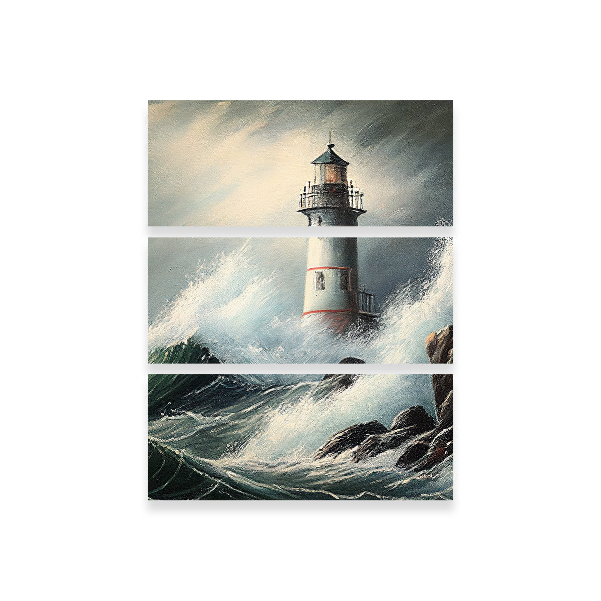 Stunning Stormy Coast Lighthouse Wall Art by Jennifer Hotai