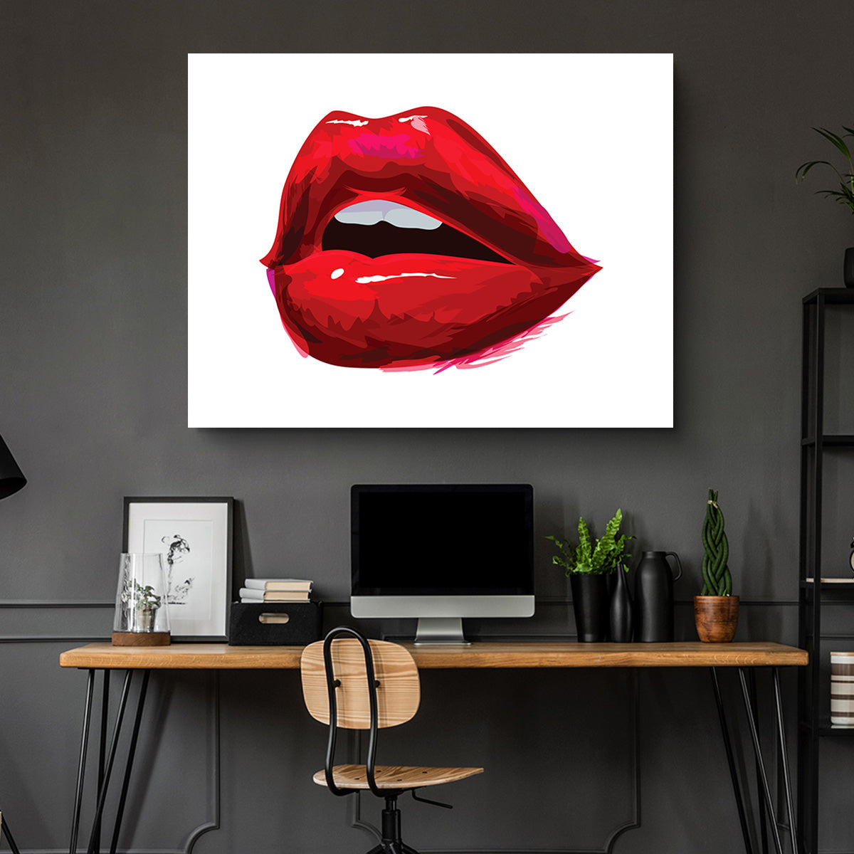 Stunning Red Lips Wall Art