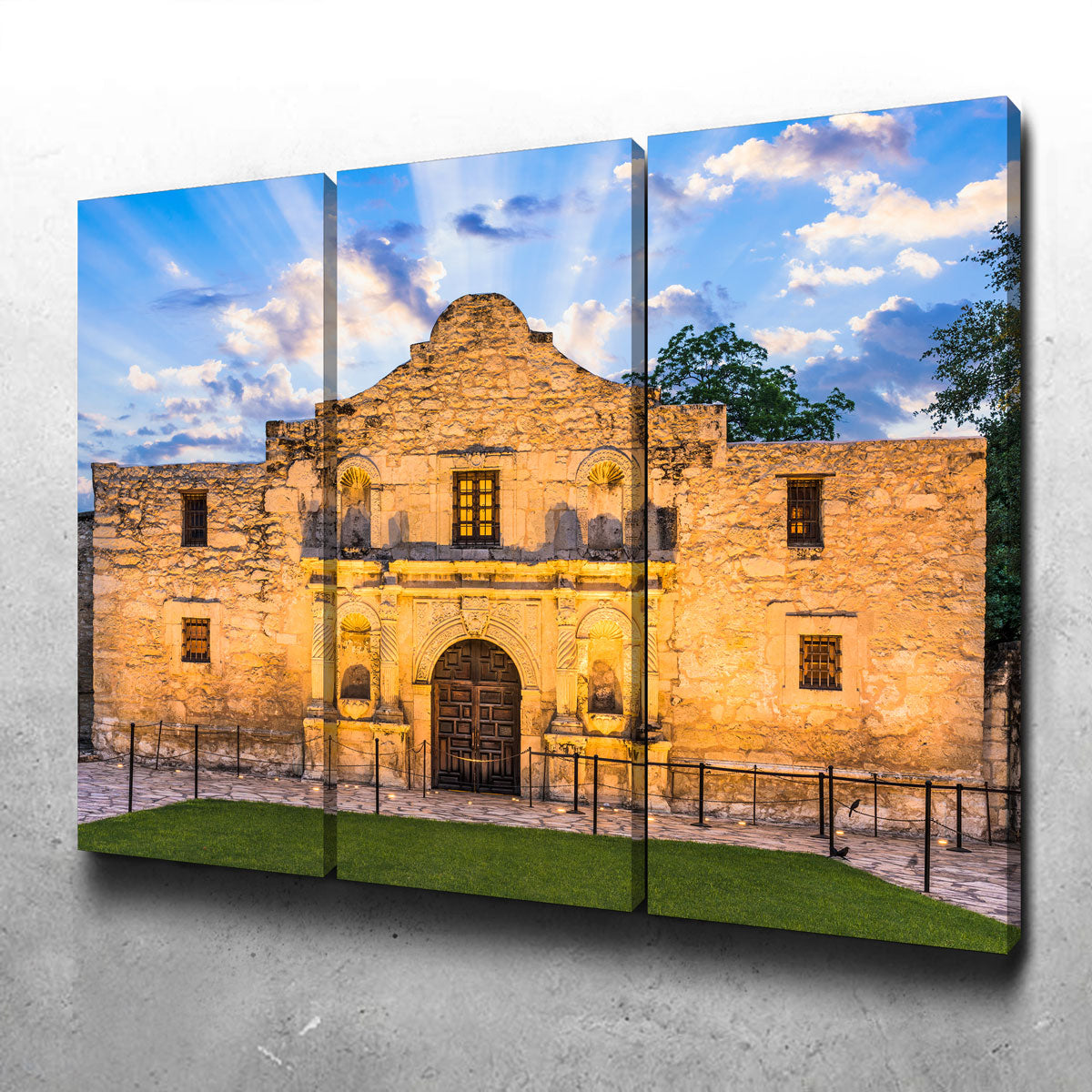 Stunning The Alamo Wall Art - Sustainable Kiln - Dried Pine Frame Canvas