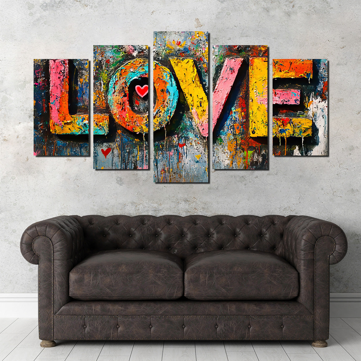 Enchanting Love Graffiti Wall Art for Stunning Decor