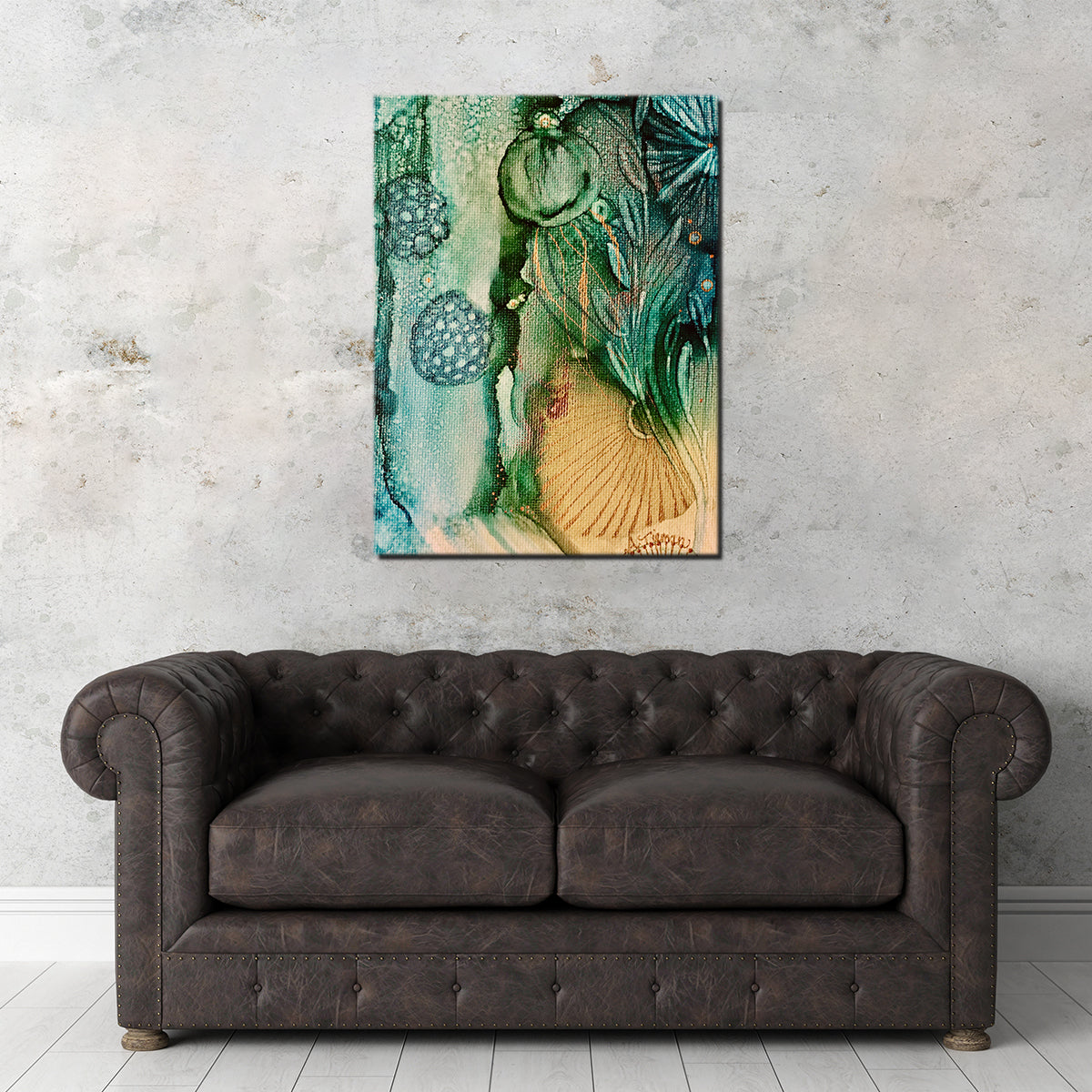 Stunning Jade Reef Wall Art by Amy Tieman