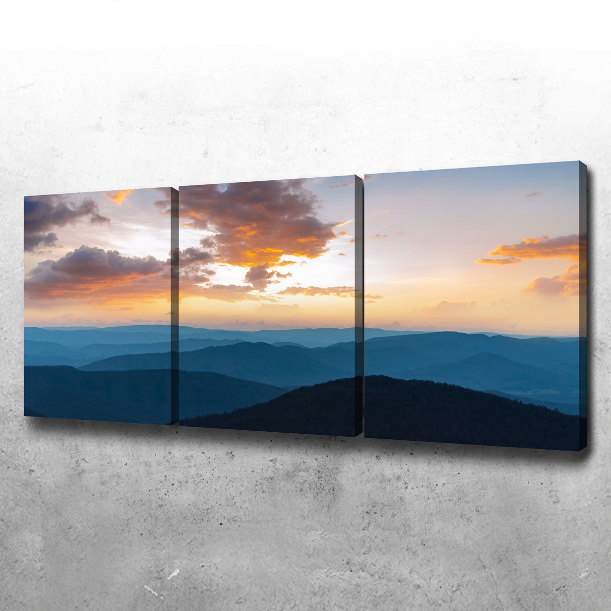 Stunning Blue Ridge Sunset Wall Art by Lucas Moore