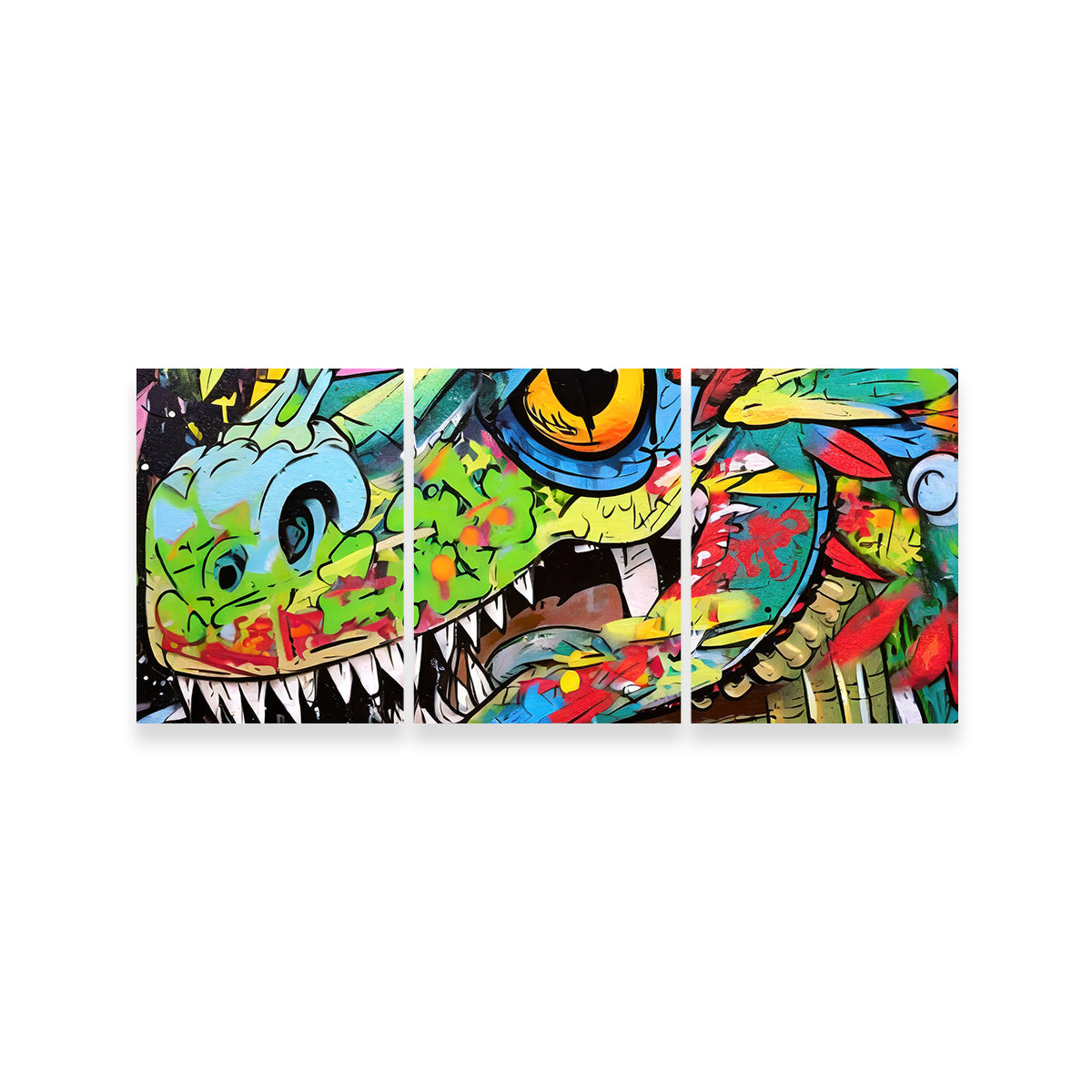 Stunning Dinosaur Graffiti Wall Art by Stephen Chambers