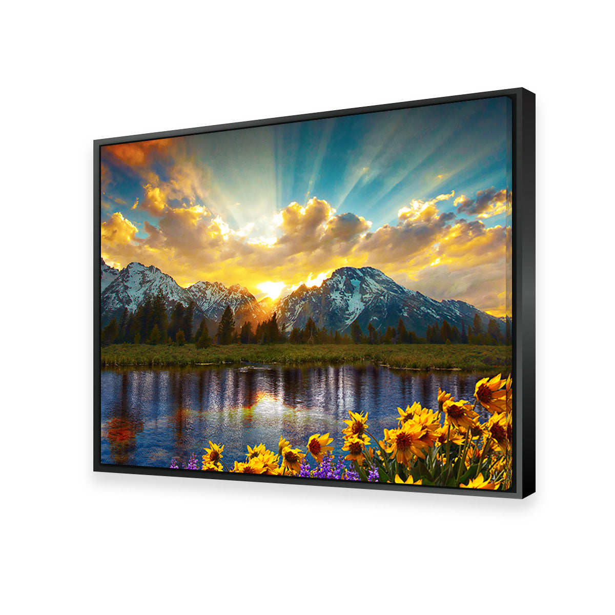 Stunning Grand Tetons Sunset Wall Art for Home Decor