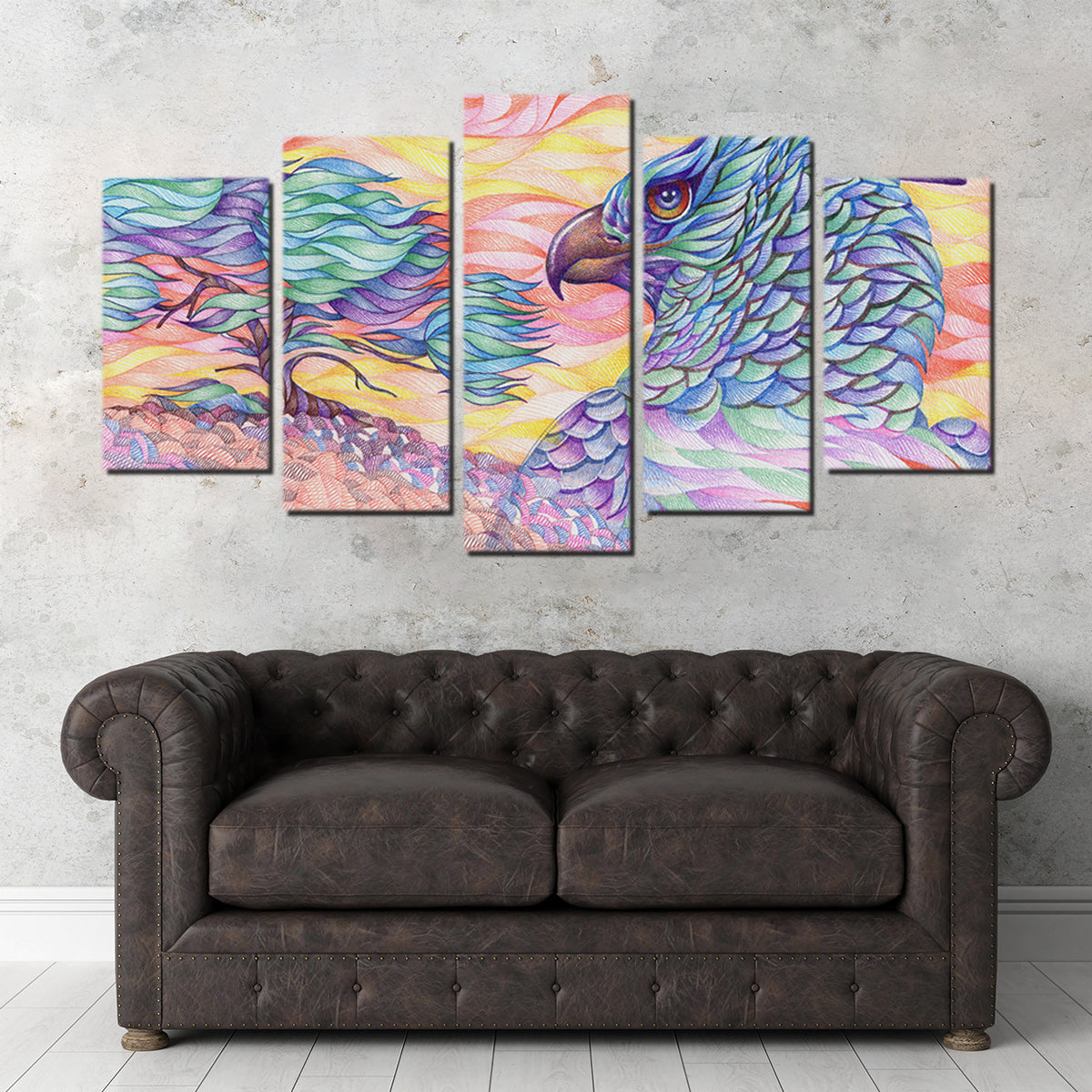 Stunning Raptor's Vigilance Wall Art for Home Decor