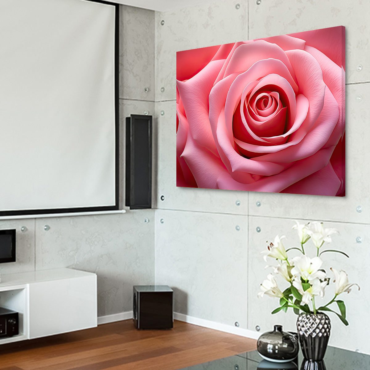 Stunning Light Pink Rose Art Print