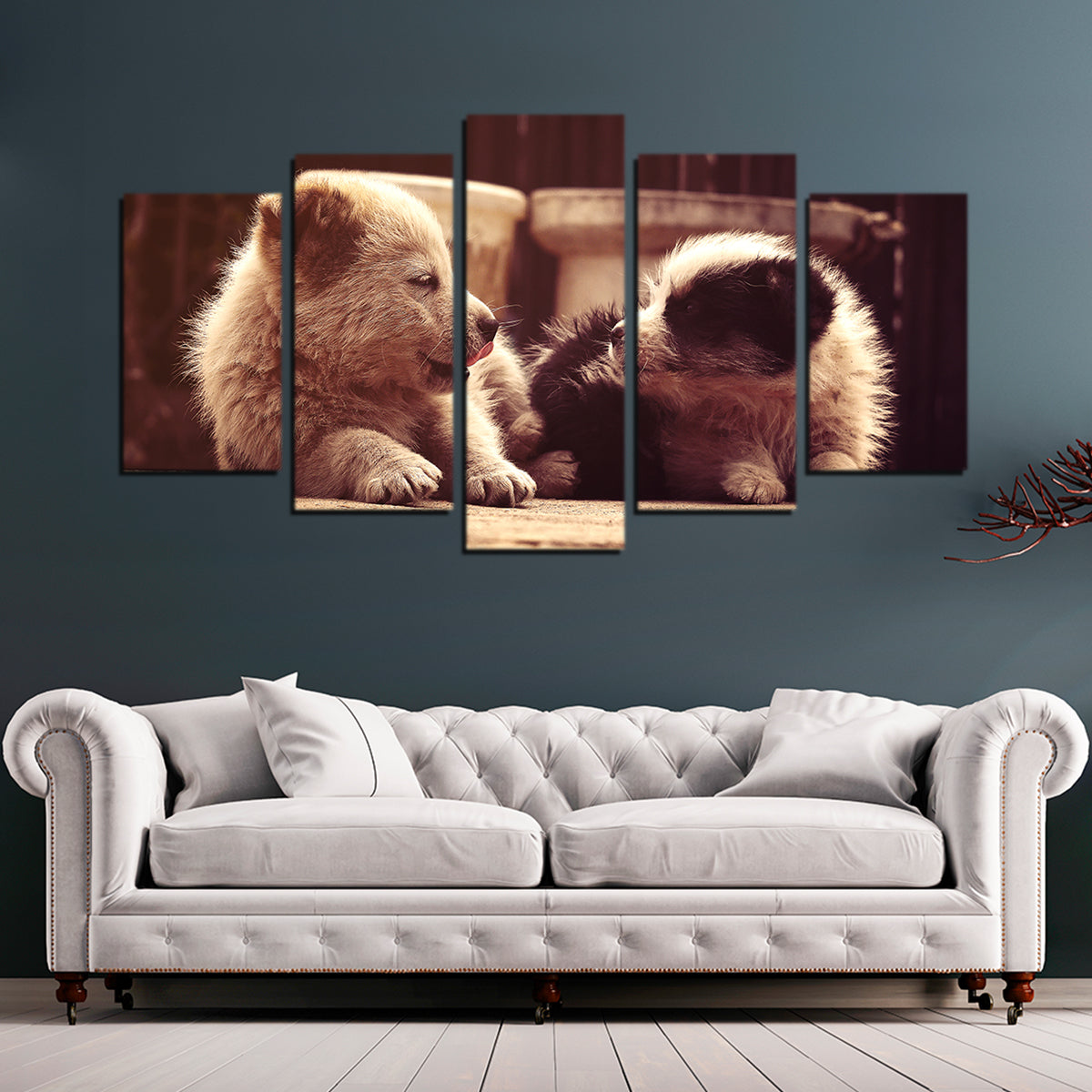 Dog's Best Friend Wall Art - Stunning Handmade Canvas by George Sorin