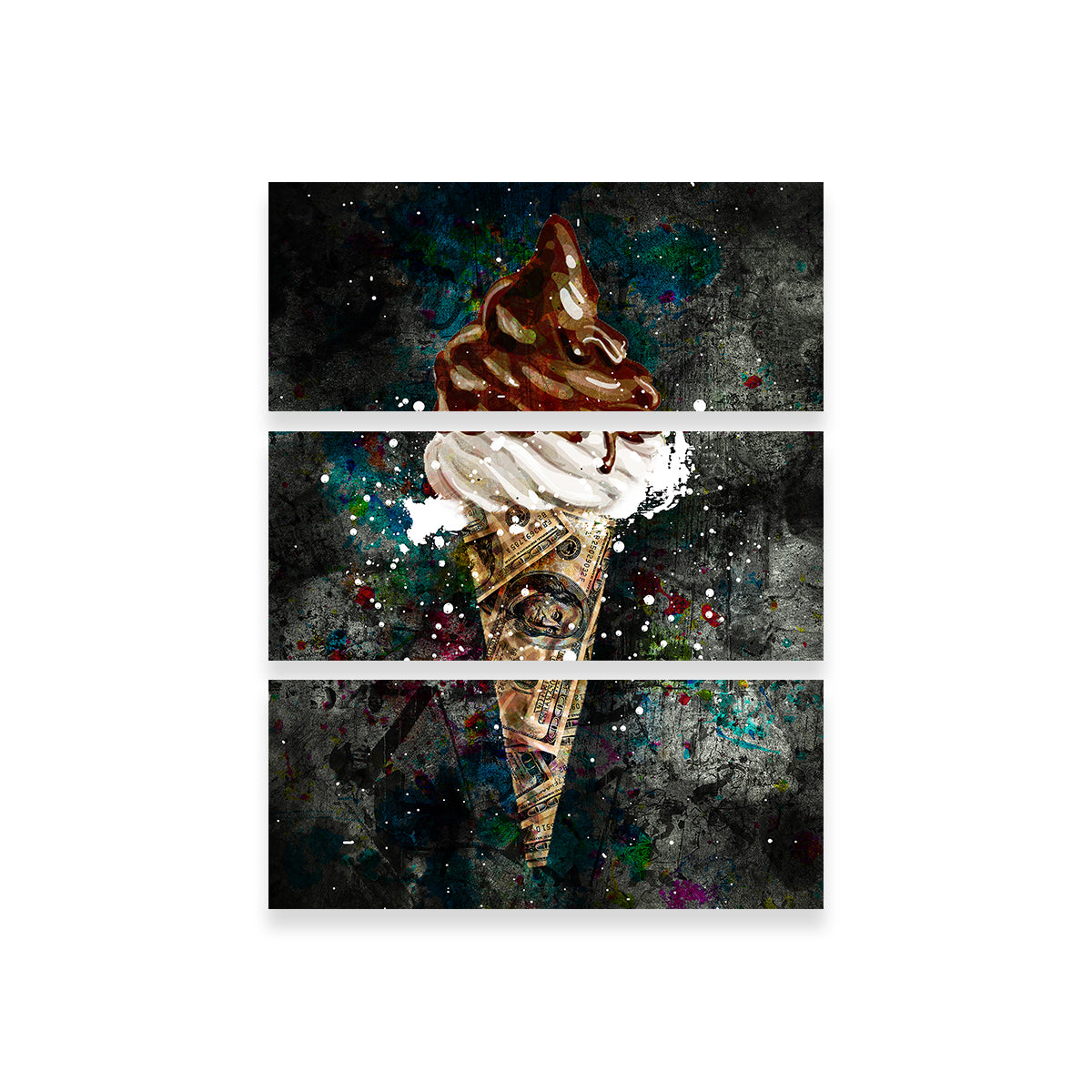 Stylish Dollar Cone Canvas Wall Art by Studiodtalk