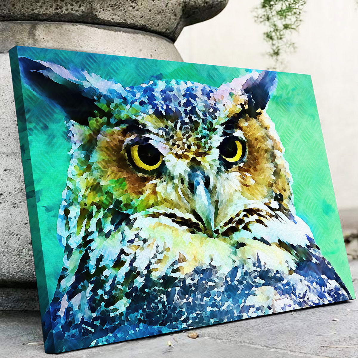 Stunning Great Horned Owl Wall Art by Denise Dundon