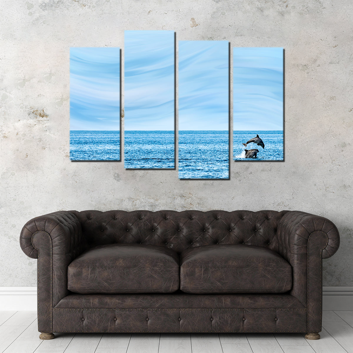 Rollin's Stunning Jumping Dolphins Wall Art by Eileen Rollin