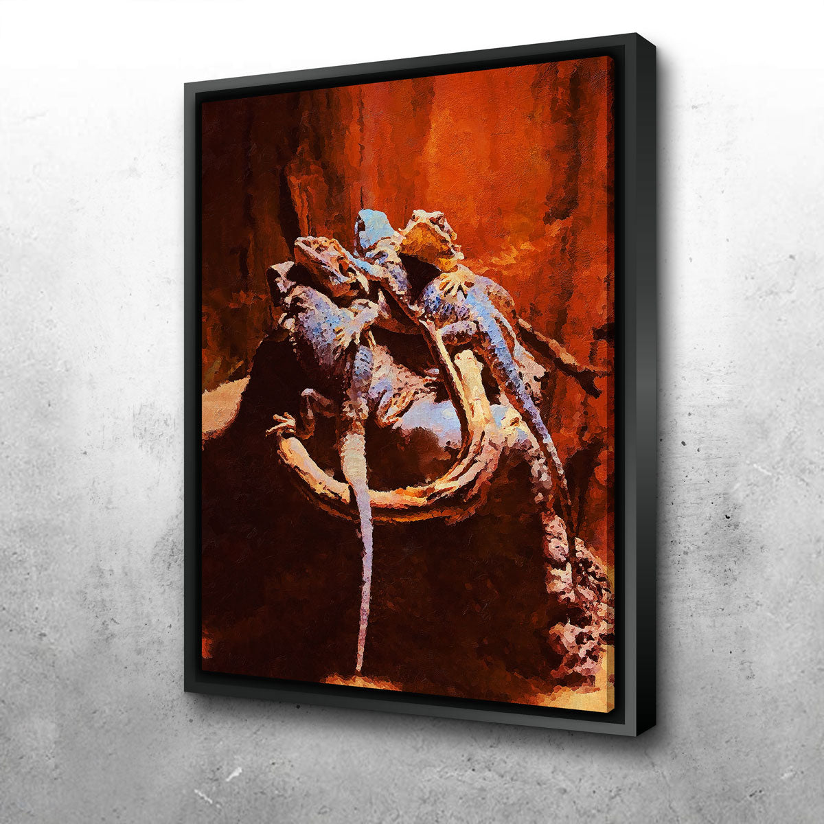 Gecko 2 Premium Painting Wall Art by Gab Fernando