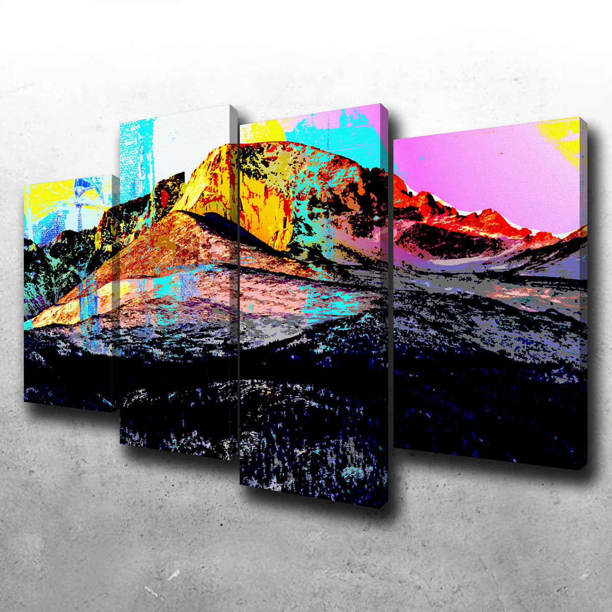 Stunning Abstract Longs Peak Wall Art for Home Decor
