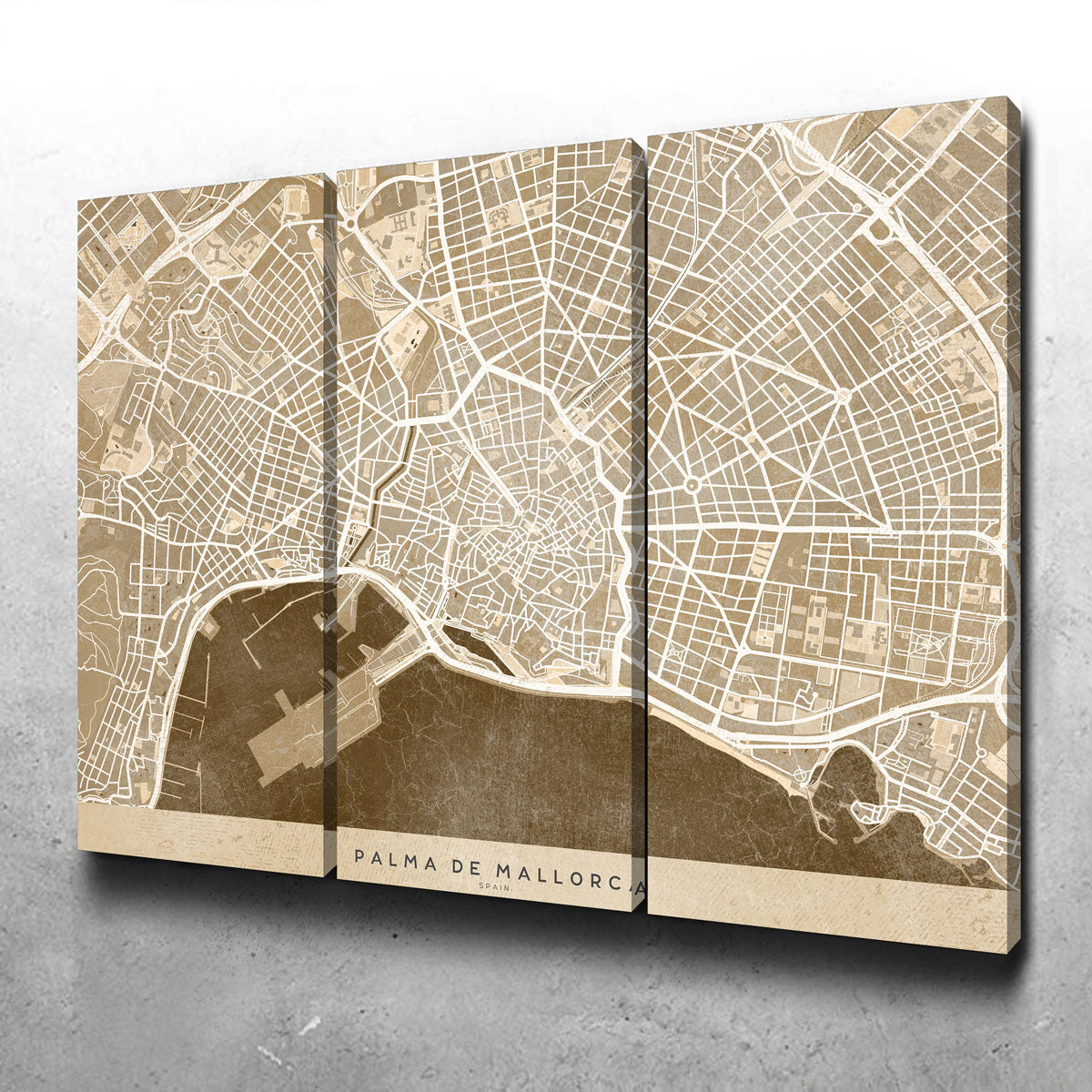 Exquisite Palma De Mallorca Map Wall Art by Blursbyai