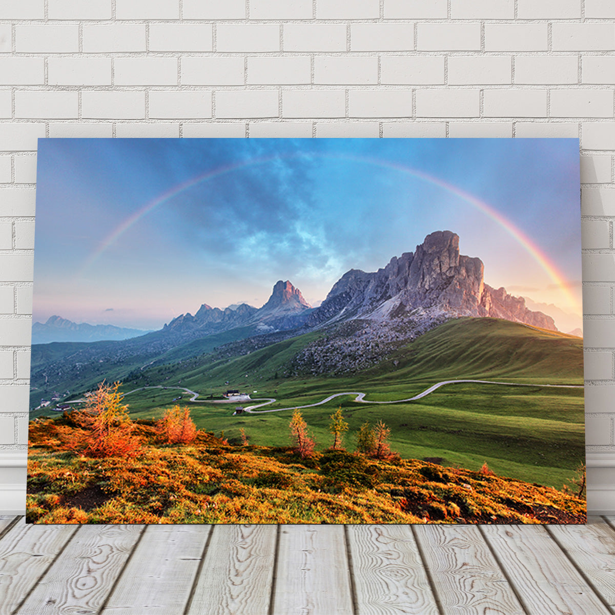 Stunning Rainbow In The Alps Wall Art for Home Decor